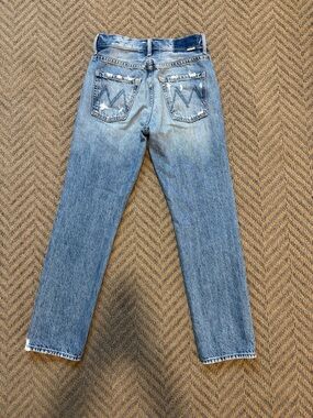 MOTHER Faded Blue Slim-Straight Jeans